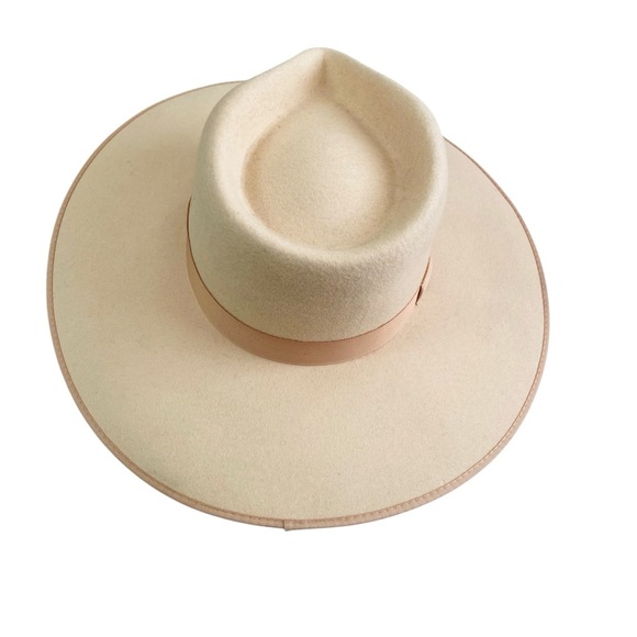Lack Of Color Ivory Wool Rancher Wide Brim Hat Size S Lack Of Color Ivory Rancher Wool Boater Hat Medium 57 CM 100  main image 2